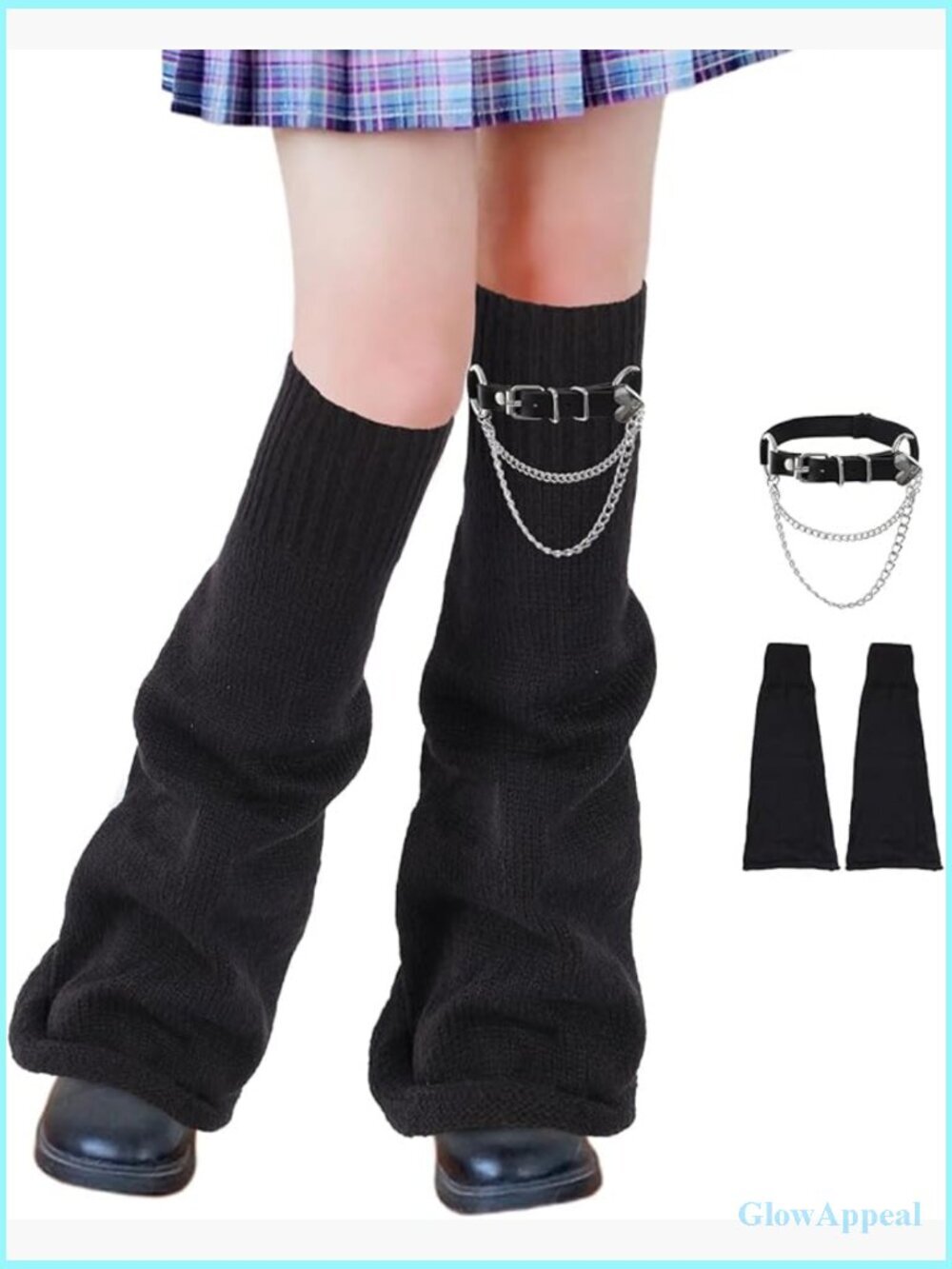 Kawaii Leg Warmers Flared Knit Emo Lolita Harajuku Socks Legwarmers Women